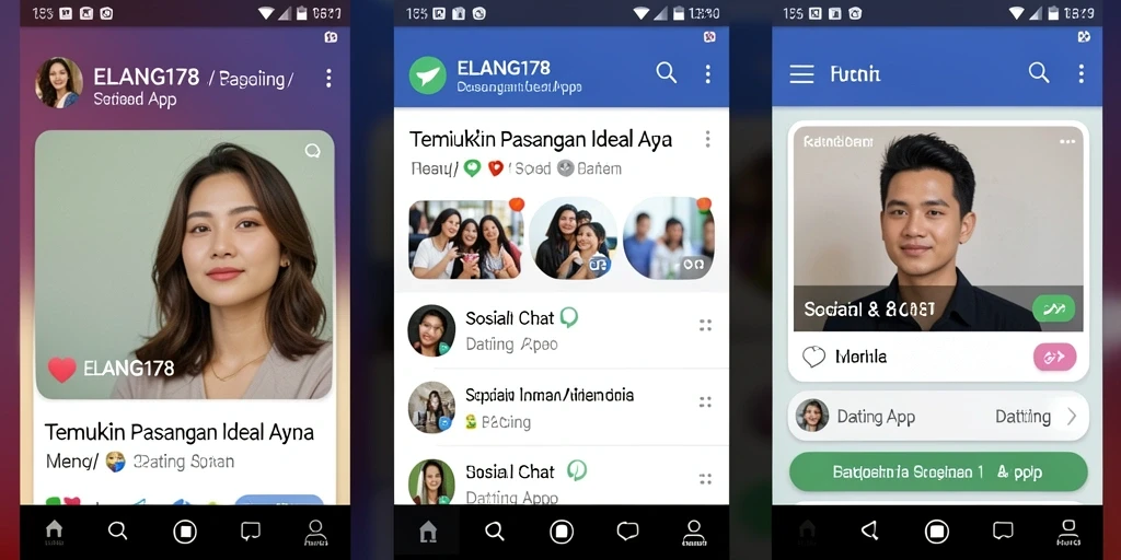 Tampilan antarmuka ELANG178 yang ramah pengguna untuk mencari pasangan.