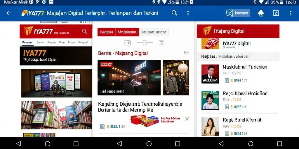 Tampilan antarmuka utama IYA777 yang menarik dan informatif.